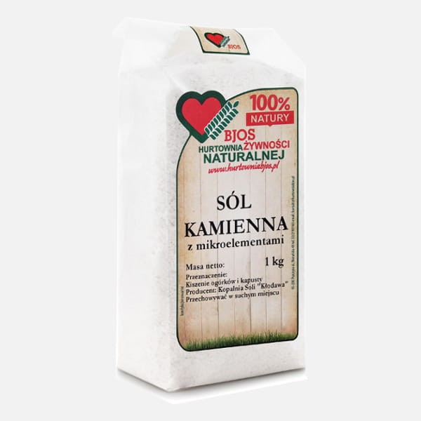 BJOS Sól kamienna kłodawska niejodowana 1kg