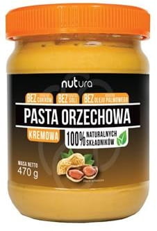 NATURA Pasta orzechowa kremowa 470g