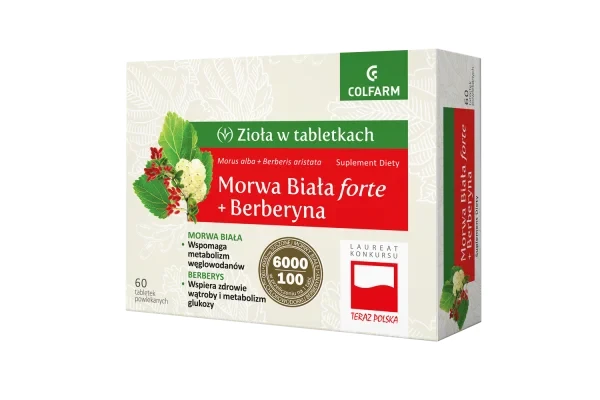 Colfarm Morwa Biała forte + Berberyna 60 tabletek