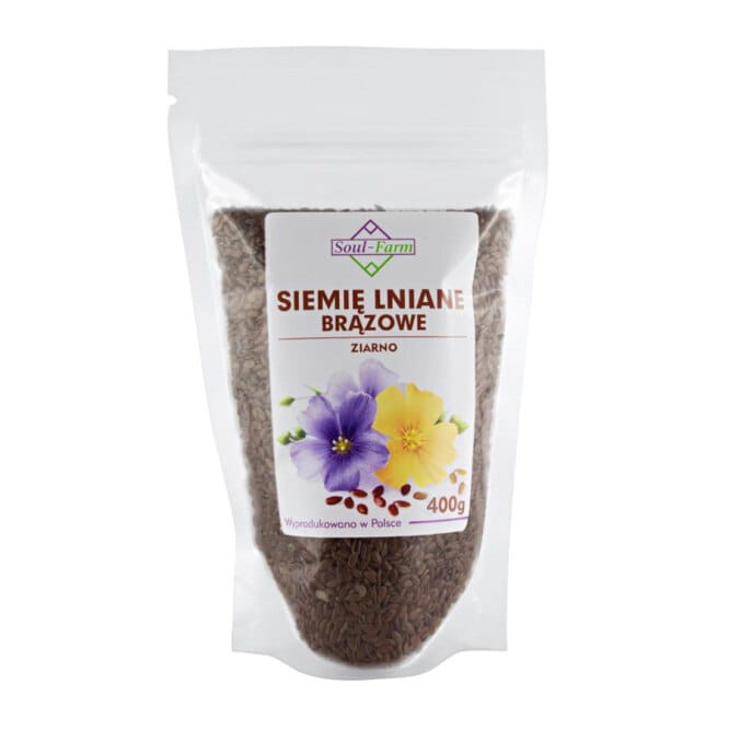 SOUL FARM Len Brązowy (siemię lniane) ziarno 400g
