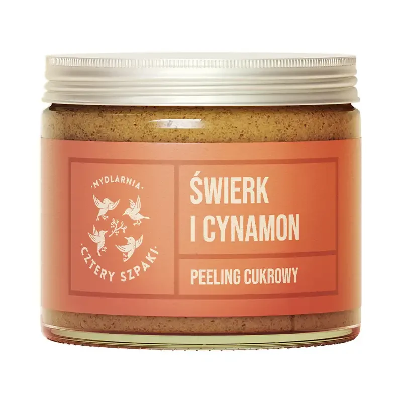 MYDLARNIA CZTERY SZPAKI Peeling cukrowy Świerk i cynamon 250ml