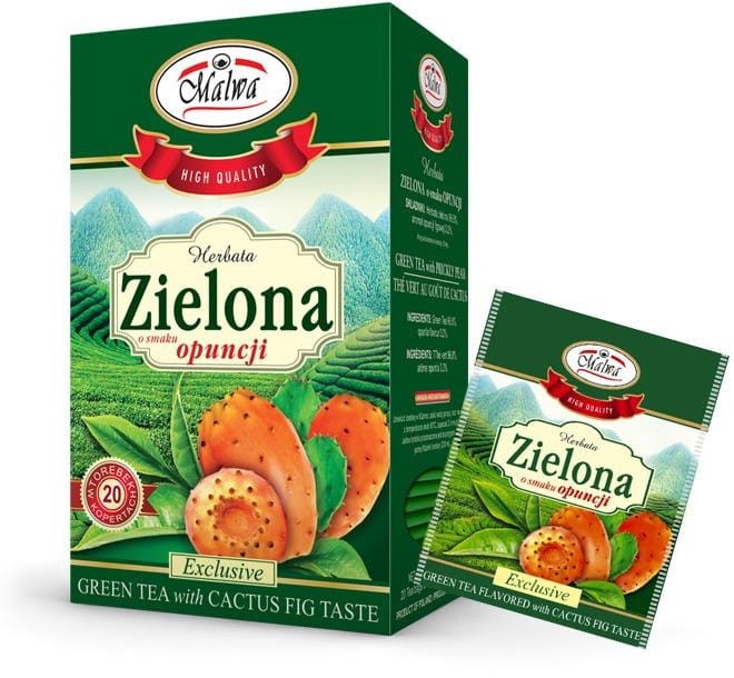 MALWA Herbata zielona z opuncją 20 saszetek