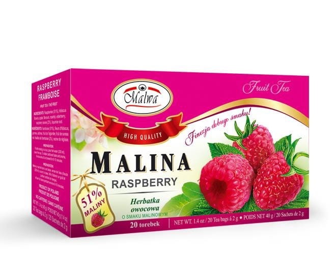 MALWA Herbata malinowa 20 saszetek