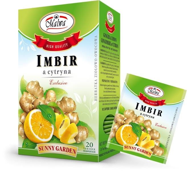 MALWA Herbata Imbir + Cytryna 20 saszetek
