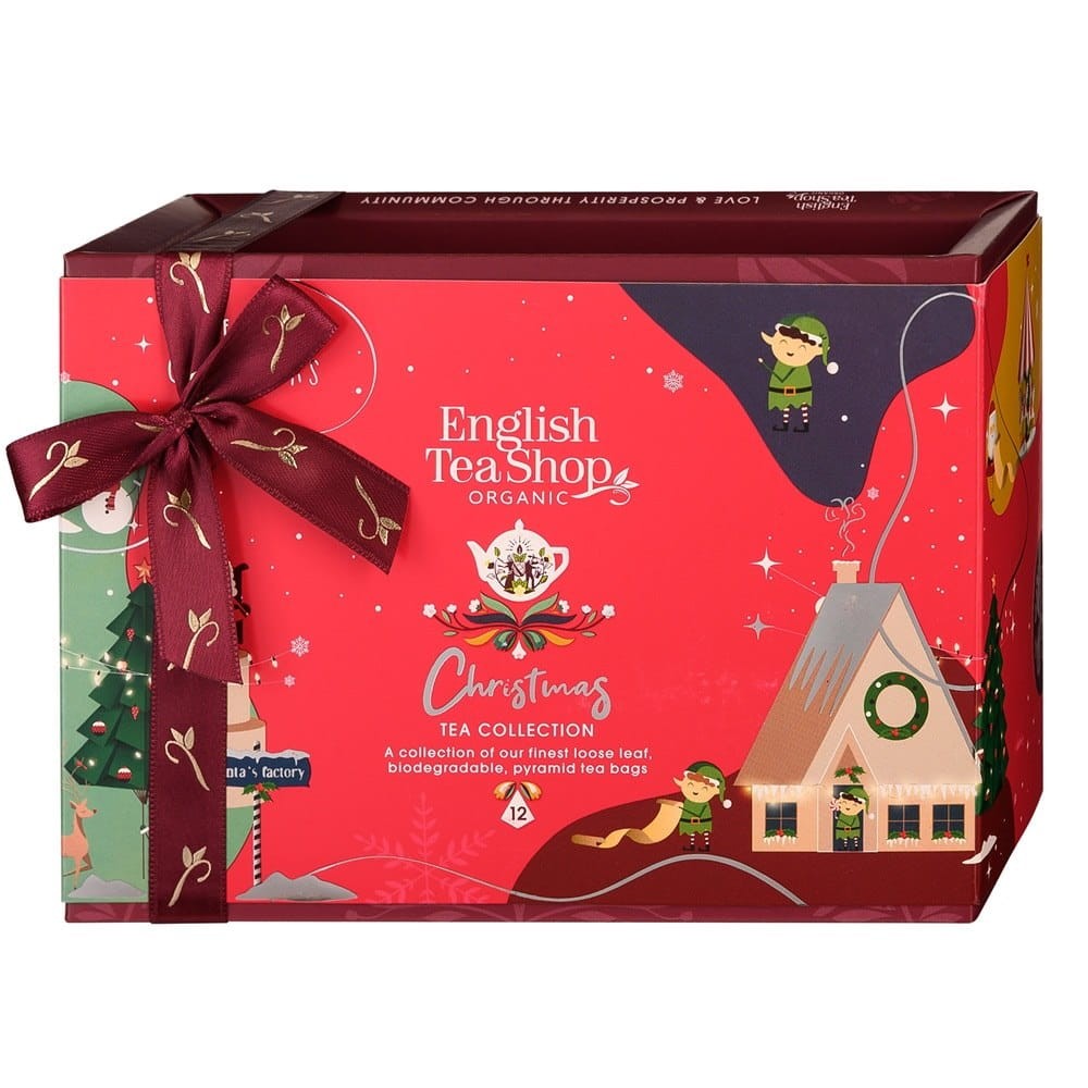ENGLISH TEA SHOP Zestaw herbat świątecznych Czerwony BIO (12X2) piramidki