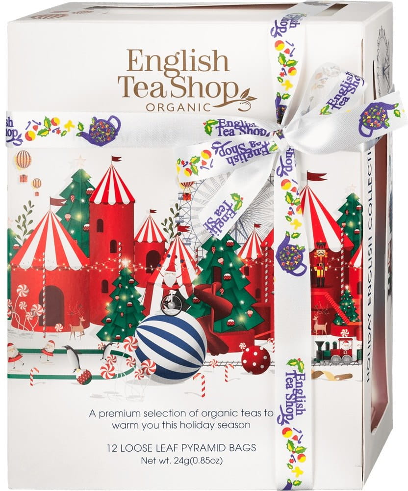ENGLISH TEA SHOP Zestaw herbat świątecznych Biały BIO (12x2) piramidki
