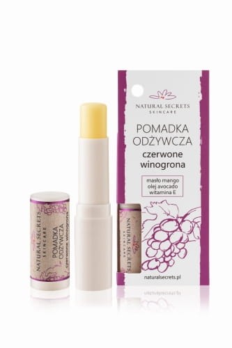 NATURAL SECRETS Pomadka czerwone winogrona