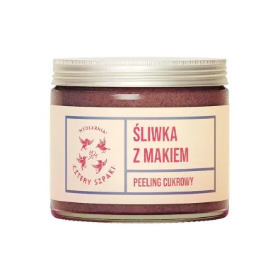 MYDLARNIA CZTERY SZPAKI Peeling cukrowy Śliwka z makiem 250ml