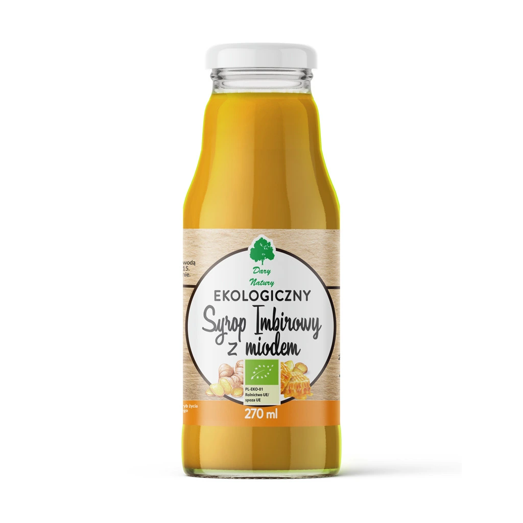 DARY NATURY Syrop Imbirowy z miodem EKO 270ml