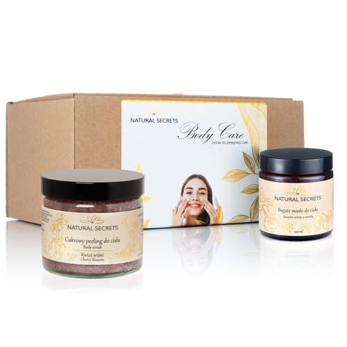NATURAL SECRETS Zestaw Body Care Wiśnia i wanilia Peeling+masło