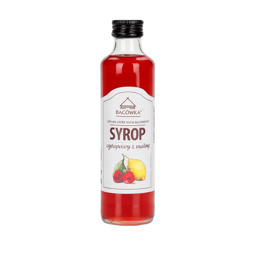 BACÓWKA Syrop cytrynowy z maliną 250ml