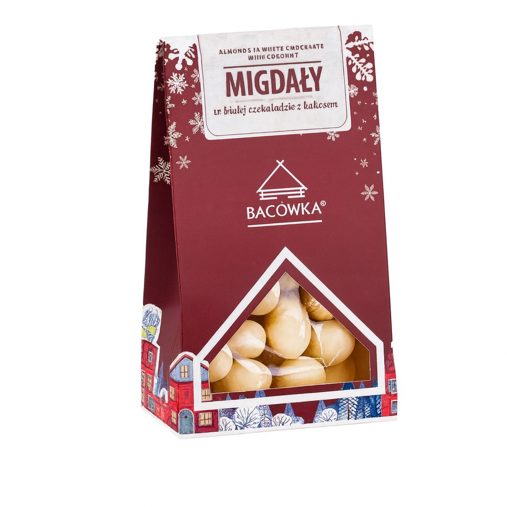 BACÓWKA Migdały w białej czekoladzie z kokosem 100g