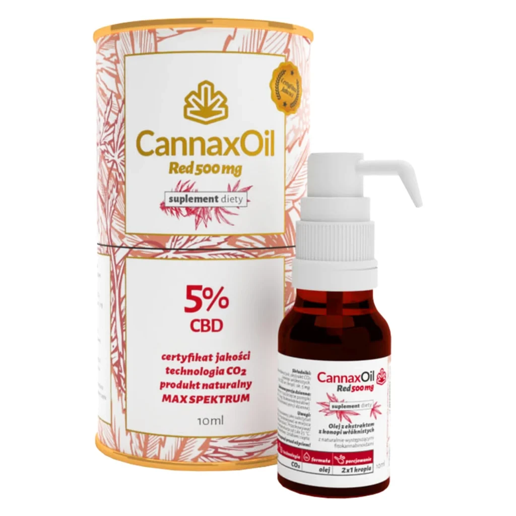 Cannax Oil Red 500mg olejek z konopi siewnej CBD 10ml
