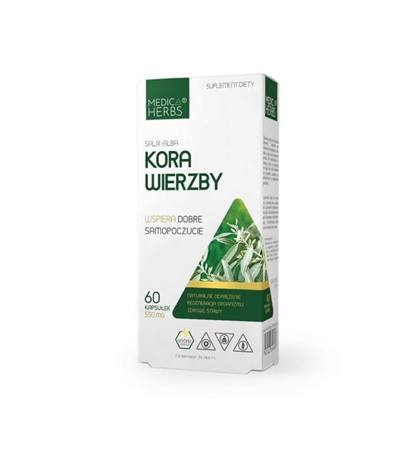 MEDICA HERBS Kora wierzby 550mg 60 kapsułek
