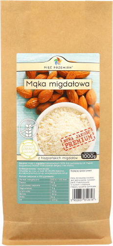 PIĘĆ PRZEMIAN Mąka migdałowa bezglutenowa 1 kg
