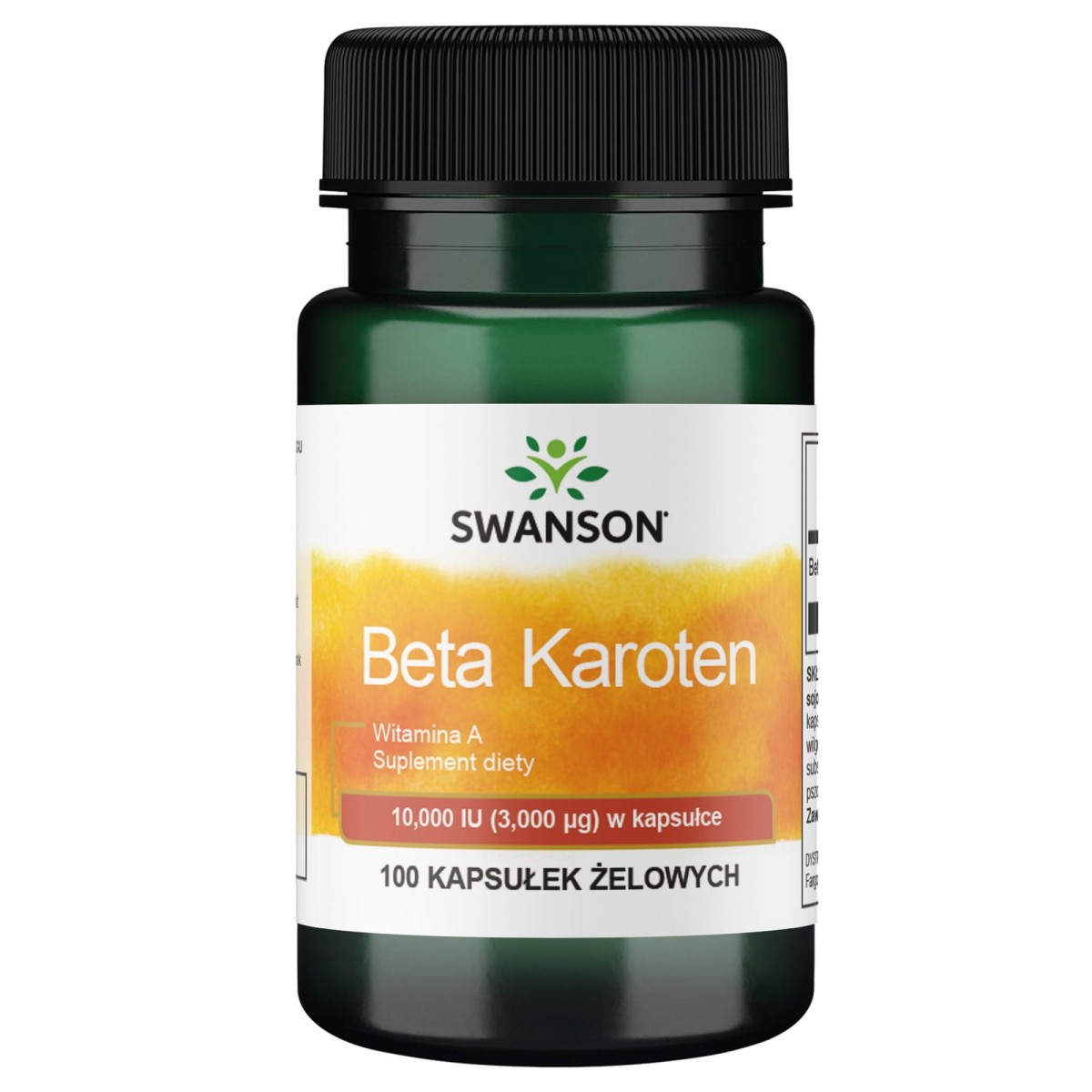 SWANSON Beta-karoten 10 000 IU (Witamina A) 100 kapsułek