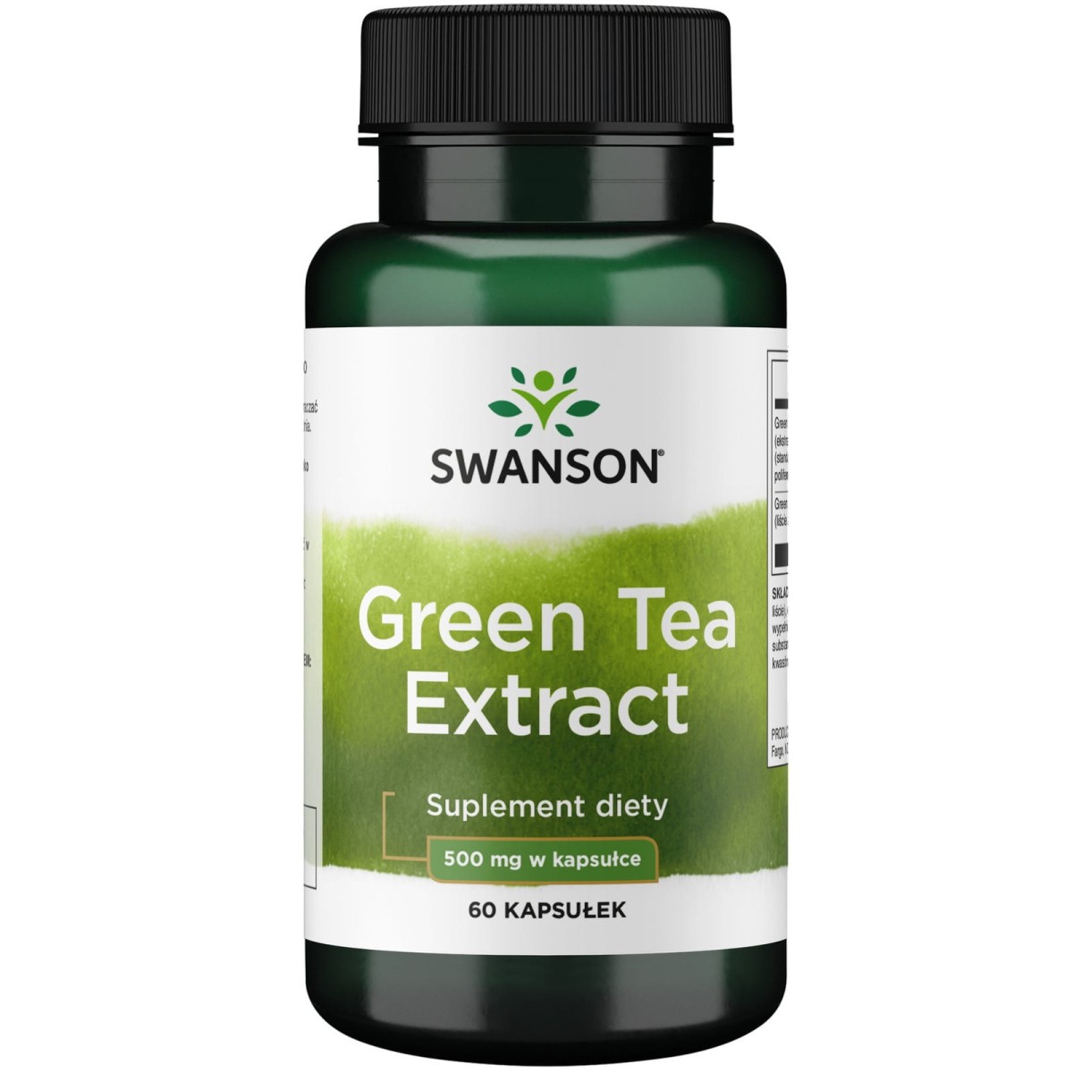 SWANSON Green tea Extract 550mg 60 kapsułek