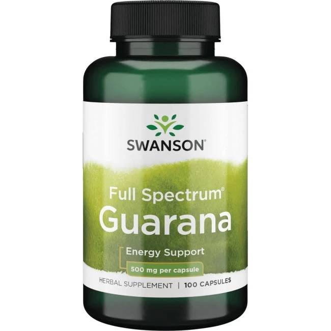 SWANSON Guarana 500mg 100 kapsułek