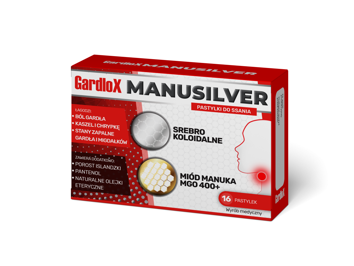Gardlox Manusilver 16 pastylek do ssania