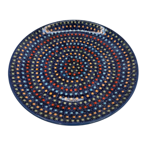 Talerz 22 cm kolorowe kropki Bolesławiec