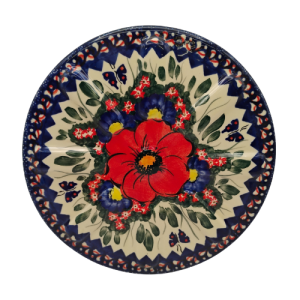 Spodek pod garnek czerwone maki Bolesławiec