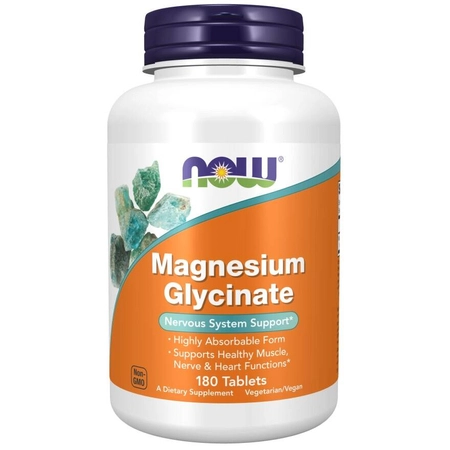 Now Foods Magnesium Glycinate 180 tabletek