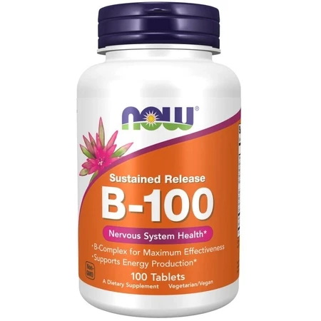 Now Foods Vitamin B100 Sustained Release 100 tabletek