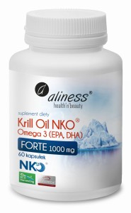 Aliness Krill Oil NKO Omega 3 (EPA, DHA) Forte 1000mg 60 kapsułek