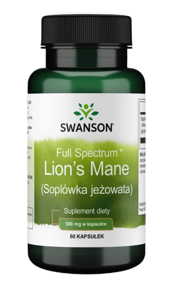 SWANSON Full Spectrum Lion's Mane (Soplówka jeżowata) 60 kapsułek