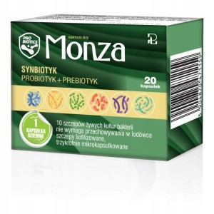 MONZA Synbiotyk (Probiotyk + Prebiotyk) 20 kapsułek