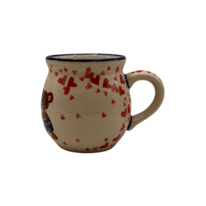 Kubek czeski misie czerwone serca Bolesławiec