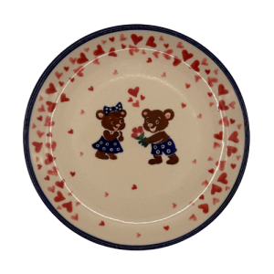 Talerz misie czerwone serca Bolesławiec