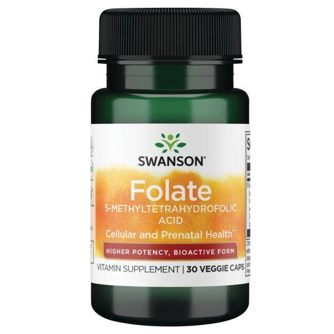 SWANSON Folian Quatrefolic 800mcg 30 kapsułek