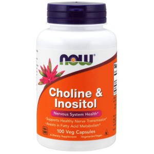 Now Foods Cholina 250mg + Inozytol 250mg 100 kapsułek