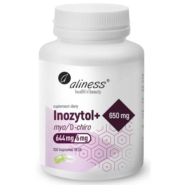 ALINESS Inozytol 650 myo/D-chiro 100 kapsułek