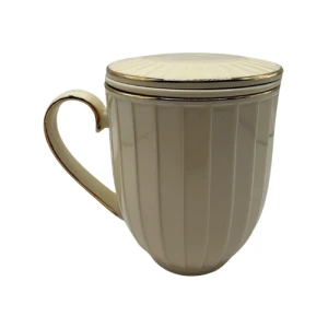 Ecru Kubek z zaparzaczem Vesper Porcelana DUO