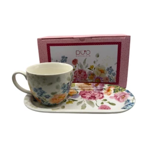 Zestaw śniadaniowy June filiżanka Porcelana DUO