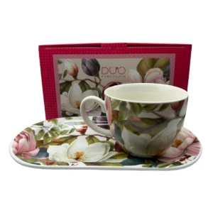 Zestaw śniadaniowy Magnolie Porcelana DUO