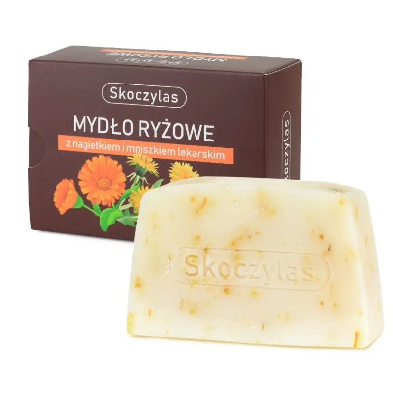 SKOCZYLAS Mydło ryżowe z nagietkiem i mniszkiem lekarskim 100g