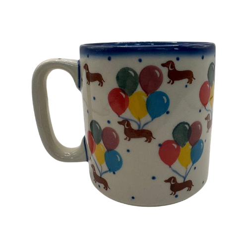 Kubek jamniki z balonami Bolesławiec 350 ml